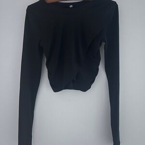 Free people movement crop  black long sleeve size  small
